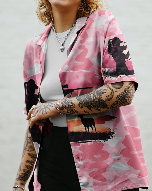 Maxcorners Pretty In Pink Hunting Hawaiian Shirt LM1601