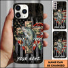 Maxcorners Fishing Camo Cross Fishing Lure Art Personalized Name Phone Case (10 Fish Species)