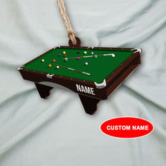 Maxcorners Custom Billiard Photo Ornament, Personalized Pool Player Photo Ornament