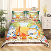Maxcorners Summer Camping Handmade Duvet Cover, Outdoor Fishing Nature Adventure Bedding Set
