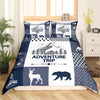 Maxcorners Wild Animal Deer Bear Duvet Cover, Nature Adventure Trip Boho Arrow Graffiti Bedding Set