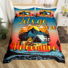 Maxcorners Adventure Traveling Handmade Duvet Cover, Camping Tent Natural Bedding Set