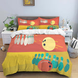 Maxcorners Bowling Ball And Pins 3D Bedding Set