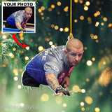 Maxcorners Personalized Photo Billiards Ornament, Gift For Billiards Lover, Billiards Photo Ornament