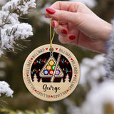 Maxcorners Personalized Billiards Christmas Tree Hanging Ornament