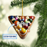 Maxcorners Personalized Billiards Pool Ornament, Gift For Billiard Player 2