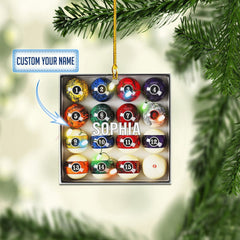 Maxcorners Personalized Billiards Pool Ornament, Billiards Pool Ornament,Gift For Billiard Player