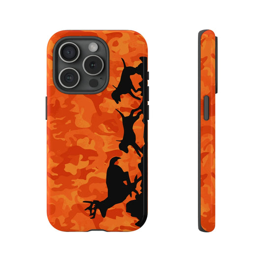 Maxcorners Orange Camo Hounds Chasing Deer Tough Phone Case
 3D Phone Case LM0812