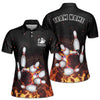 Maxcorners  Blow Up The Fire Bowling On Flame Bowling Jersey Customized Name, Team Name 3D Shirt For Women