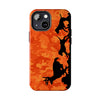 Maxcorners Orange Camo Hounds Chasing Deer Tough Phone Case
 3D Phone Case LM0812