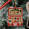 Maxcorners Personalized Fishing Tackle Box Fishing Christmas Ornament, Fishing Man Acrylic Ornament, Christmas Gift For Him