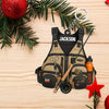Maxcorners Fisherman Jacket Custom Name Acrylic Ornament, Fishing Ornament, Christmas Tree Decor