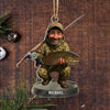 Maxcorners Custom Photo Fishing Christmas Ornament, Fishing Man Acrylic Ornament, Christmas Gift For Him