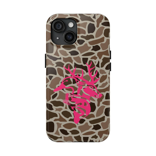 Maxcorners Old School Camo Tough Phone Case, Pink "Deer Duck Fish", Hunting & Fishing Gifts, Accessories
 Full Wrap Phone Case LM0812