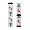 Maxcorners Reindeer Christmas Socks custom fun cool trendy gift present holiday personalized women men pattern customized name date xmas deer partyLM2611