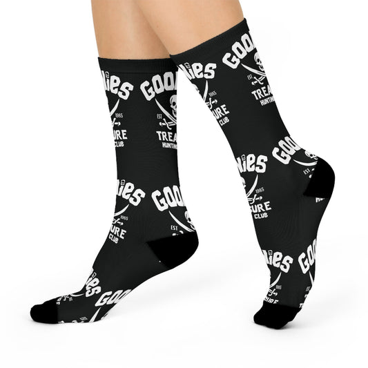Maxcorners Goonies Treasure Hunting Club One-size Fits Most Crew Socks 80s 1980s Movies Retro Vintage Astin Brolin Sloth Mens Ladies Womens Gift LM2611