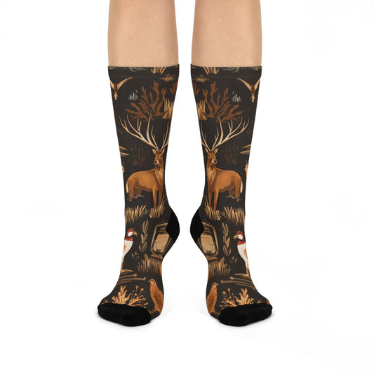 Maxcorners Hunting Crew Socks, Deer Hunting Socks, Duck Hunting, Gift For Hunter, Hunting Gift For Dad, Cottagecore Outdoor Gift, Fisher SocksLM2611