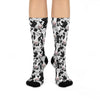 Maxcorners Cow Print Cushioned Crew Socks: Cozy Animal Lover Footwear LM2611