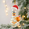 Maxcorners Personalized Bowling Ornament | Custom Name Christmas Decoration 2025 | Funny Sports Gift | Bowler Holiday Keepsake, 2D flat ornament
 LM1111