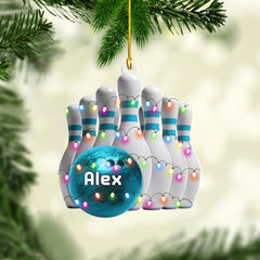 Maxcorners Bowling Lights Ornament: Personalized Christmas Decoration LM1111