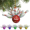 Maxcorners Custom Name Bowling Strike Ornament, 2D Flat Bowling Ornament, Christmas Tree Hanging, Gift for Bowlers, Bowling Lover Holiday Ornament
 LM1111
