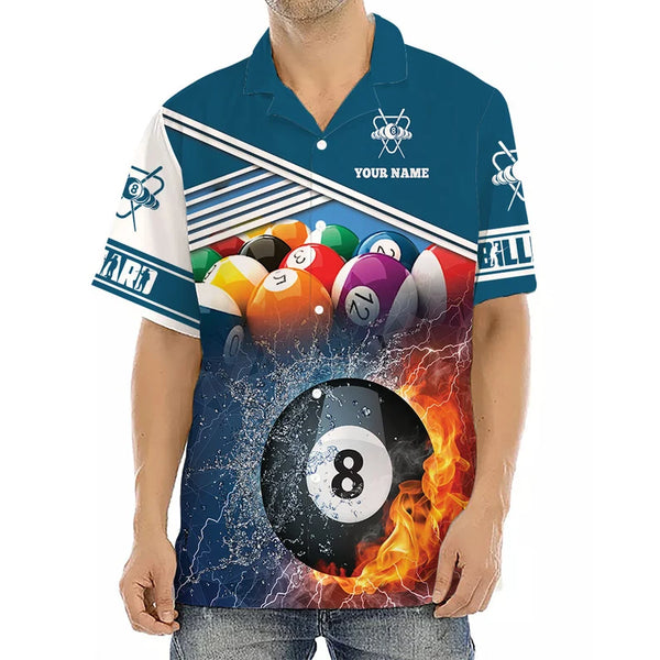 Maxcorners Personalized Billard Lovers Billiard Club Hawaiian Shirt