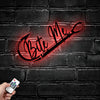 Maxcorners Custom Bite Me Fishing Metal Sign Fish Wall Art With LED Light