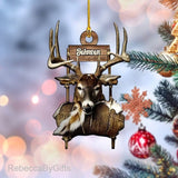 Maxcorners Personalized Deer Hunting Hunter Christmas Ornament Gift for Deer Hunting Lovers