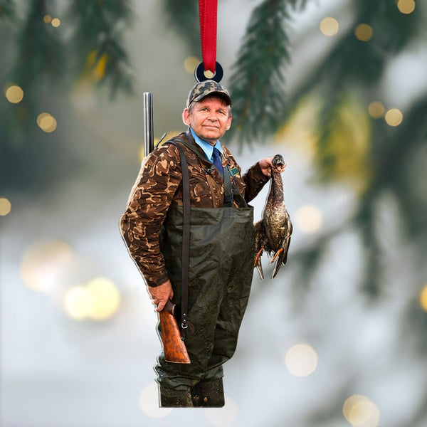 Maxcorners Custom Photo Hunting Ornament Gift for Deer Hunter