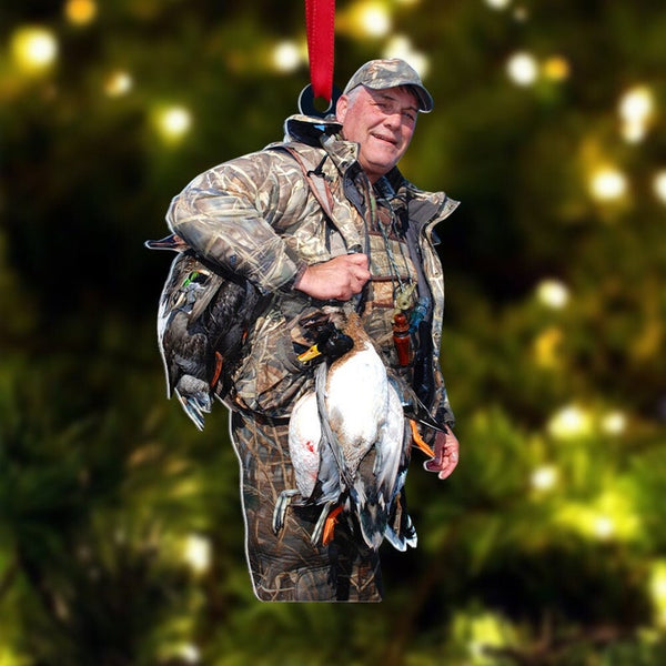 Maxcorners Custom Photo Hunting Ornament Gift for Deer Hunter