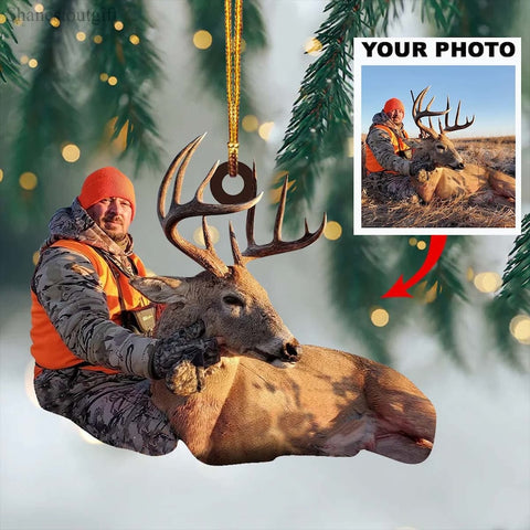 Maxcorners Custom Photo Hunting Ornament For Deer Hunting Lovers