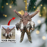 Maxcorners Custom Photo Duck Hunter Ornament Gift for Deer Hunter