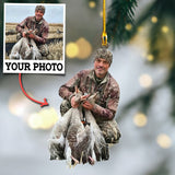 Maxcorners Custom Photo Duck Hunter Ornament Gift for Deer Hunter