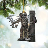 Maxcorners Personalized Hunting Man Christmas Ornament Gift for Deer Hunting Lovers