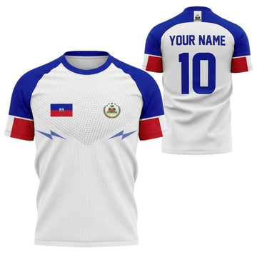 Maxcorners Haiti Soccer Pride Fan Shirt Personalized 3D Jersey Custom Football Supporter Apparel