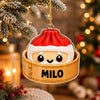 Maxcorners Dumpling Ornament Cute Ninja Mascot Character Bamboo Steamer Basket Tree Hanging Personalized Christmas Decor