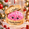 Maxcorners Dumpling Ornament Cute Sparkle Glitter Character Roses Flowers Hearts Bamboo Steamer Basket Squishy Hunting Year 2026 Personalized Christmas Decor