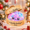Maxcorners Dumpling Ornament Cute Sparkle Glitter Character Roses Flowers Hearts Bamboo Steamer Basket Squishy Hunting Year 2026 Personalized Christmas Decor