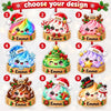 Maxcorners Dumpling Ornament Cute Characters Santa Cap Snowman Top Hat Xmas Tree Star Garland Bamboo Steamer Basket Year 2026 Personalized Christmas Decor