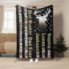 Maxcorners Personalized Hunting Dad Blanket, Best Buckin' Dad Ever Blanket, Custom Soft Sherpa Fleece Throw Blankets, Gift for Dad, Father's Day Gift

 LM1711