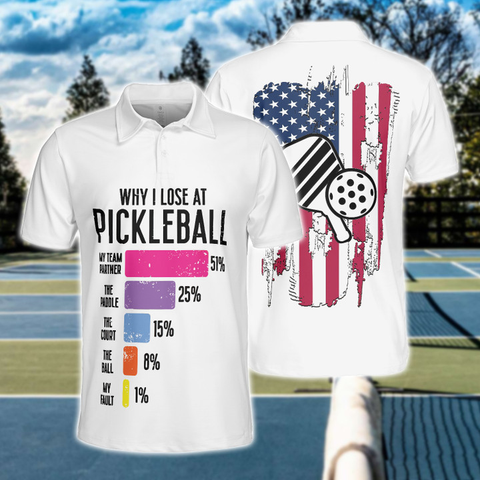MaxCorners Personalized Name Pickleball US Flag 3D Shirt
