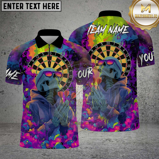 Maxcorners Neon Reaper Darts Personalized Name 3D Unisex Shirt For Ana