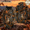 Maxcorners Deer Hunting Sharp Geometric Woodland Camo Personalized Name 3D Hoodie