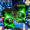 Maxcorners Explosive Lightning Burst 8 Ball Billiards Multiple Options Personalized Name, Team Name 3D Shirt