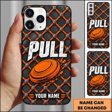 Maxcorners Trap Shooting Industrial Hexagon Clay Target Personalized Name 3D Phone Case