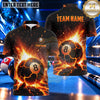 Maxcorners Explosive Lightning Burst 8 Ball Billiards Multiple Options Personalized Name, Team Name 3D Shirt