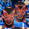 Maxcorners Flaming Butterfly Wings 8 Ball Pool Multiple Options Personalized Name, Team Name 3D Shirt
