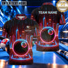 Maxcorners Cyberpunk Neon City 8 Ball Pool Multiple Options Personalized Name, Team Name 3D Shirt
