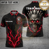 Maxcorners Bowling Demon Skull Flame Multiple Options Personalized Name, Team Name 3D Shirt