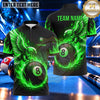 Maxcorners Mythical Phoenix Fire Wings Billiards Multiple Options Personalized Name, Team Name 3D Shirt